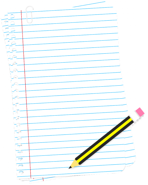 Тетрадный лист в линейку