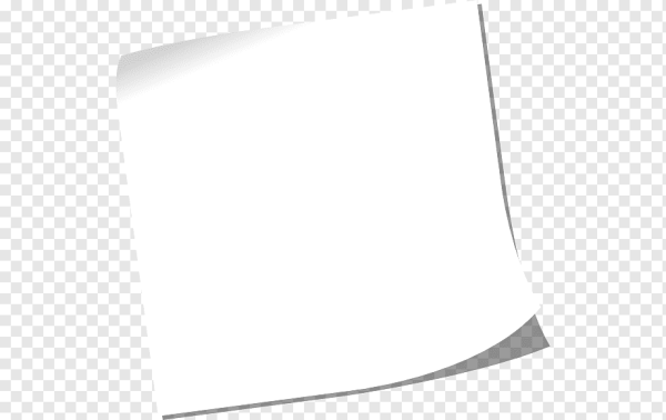 Листок бумаги на прозрачном фоне