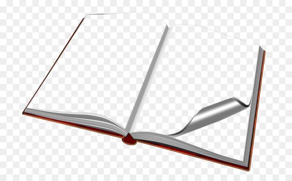 Раскрытая книга на прозрачном фоне