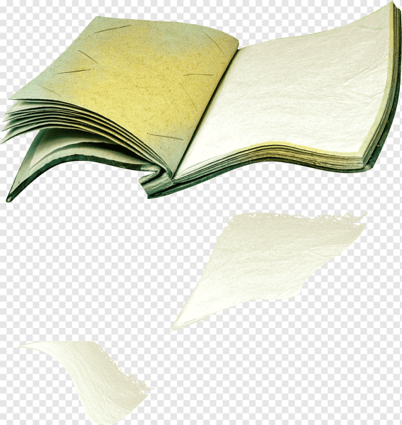 Книжная страница на прозрачном фоне