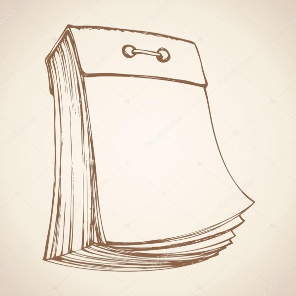 Отрывной лист календаря вектор