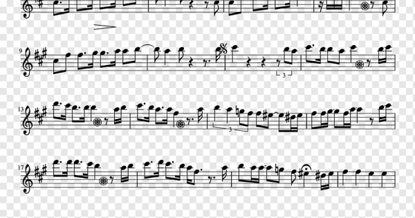 Нотный лист на прозрачном фоне