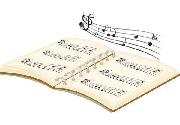 Книга с нотами рисунок