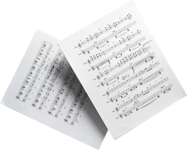 Листок с нотами