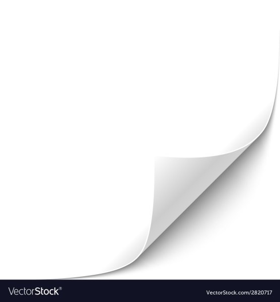 Белый лист с загнутым краем