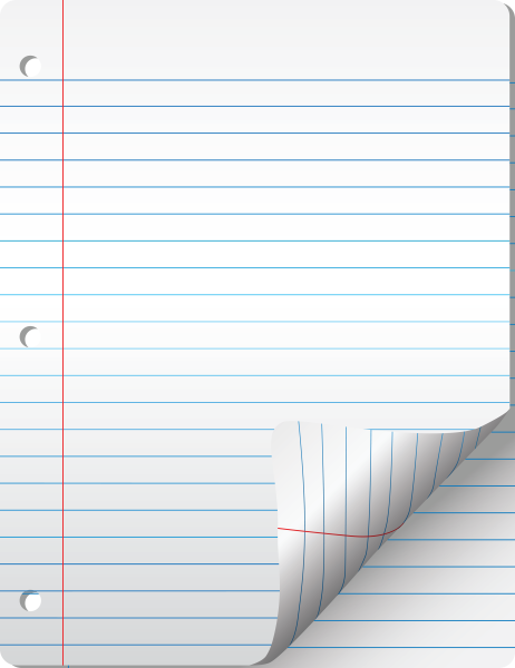 Тетрадный лист в линейку