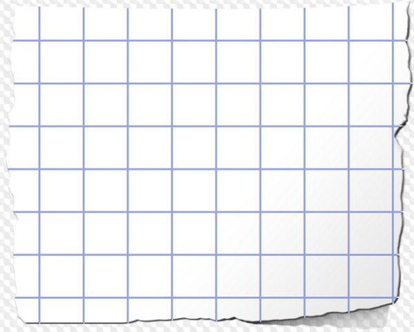 Кусок листочка в клетку