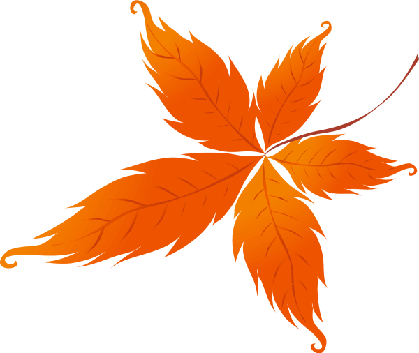 Осенние листочки оранжевые