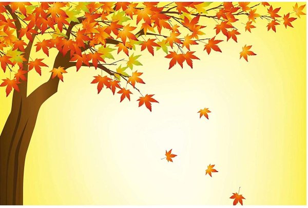 Осенний лист падает с дерева