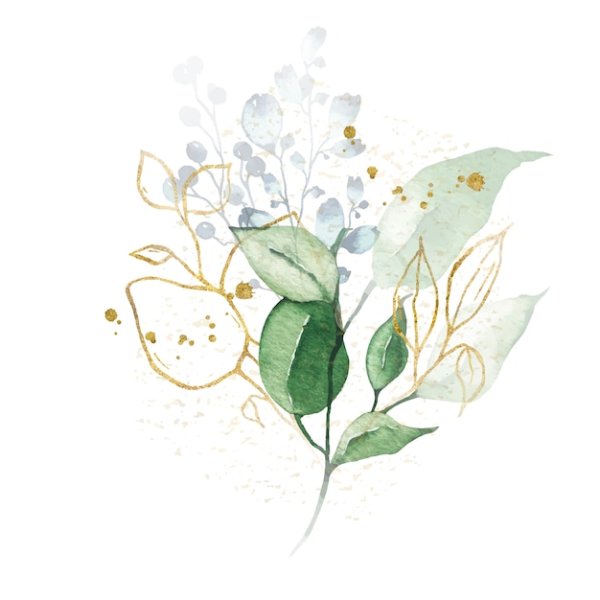 Акварельные листочки