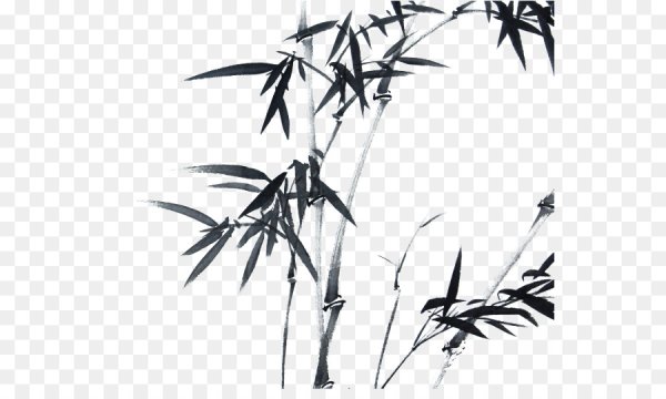 Китайская живопись листья бамбука