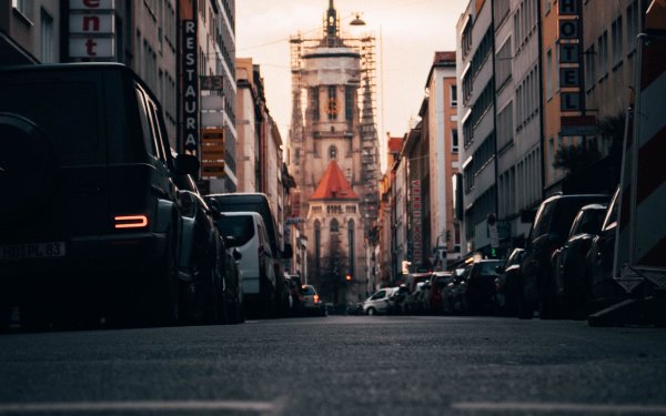 Ночной город улица без людей