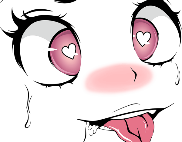 Ахегао лицо без фона для фотошопа