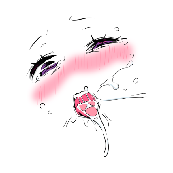 Слюнявый рот аниме