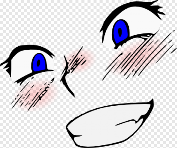 Аниме лицо на прозрачном фоне