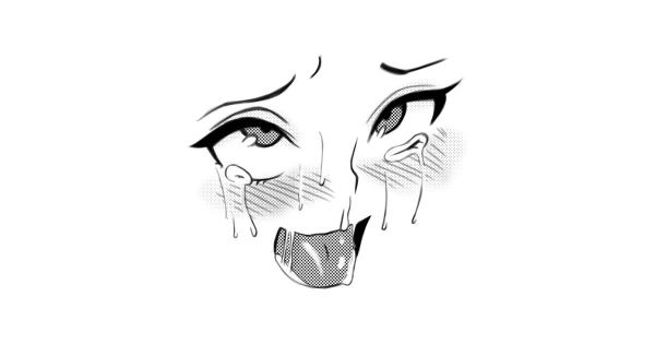 Ахегао лицо карандашом