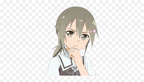 Задумчивое лицо аниме