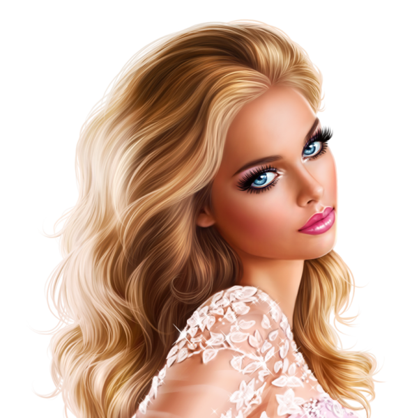 Девушка на прозрачном фоне