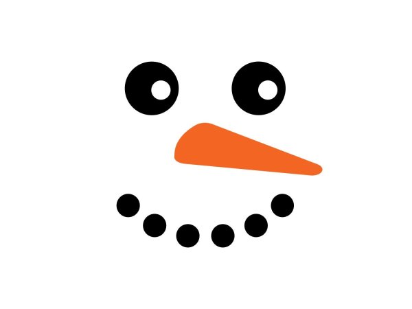 Глаза и нос для снеговика