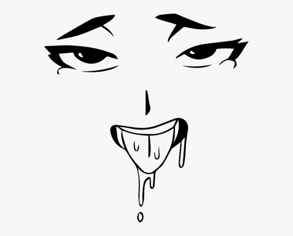 Аниме лицо чб