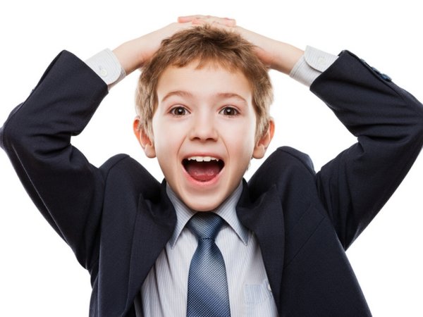 Школьник удивляется