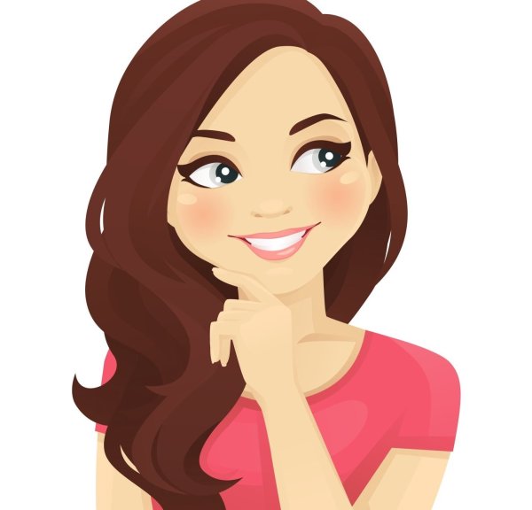 Мультяшное лицо девочки