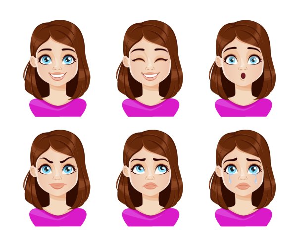 Лица эмоции вектор