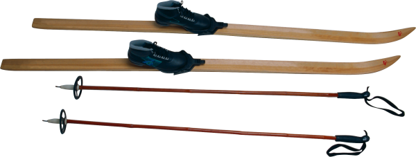 Лыжи на прозрачном фоне