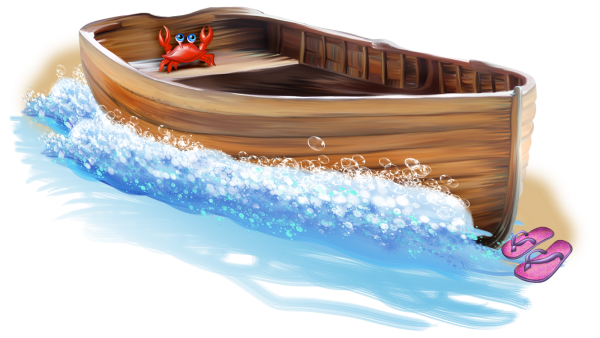Лодка мультяшная