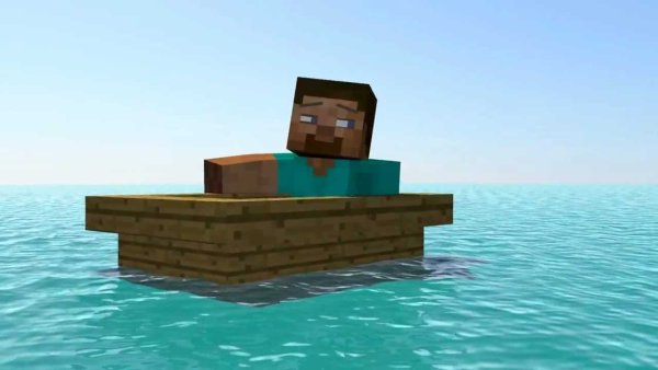 Катер в МАЙНКРАФТЕ