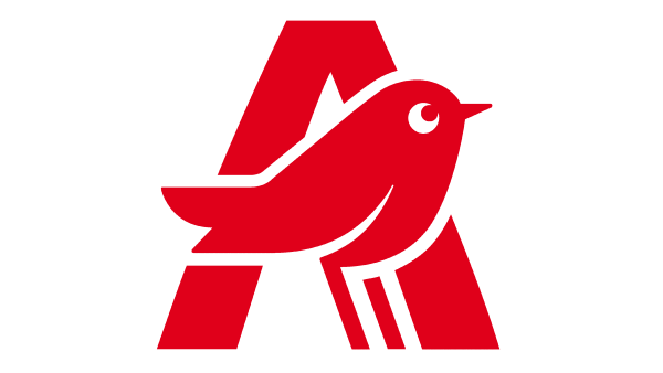 Логотип Ашан птичка