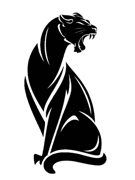 Трафарет грациозная пантера