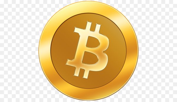 Bitcoin на прозрачном фоне