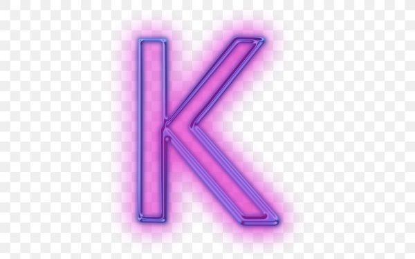 Буква k неон