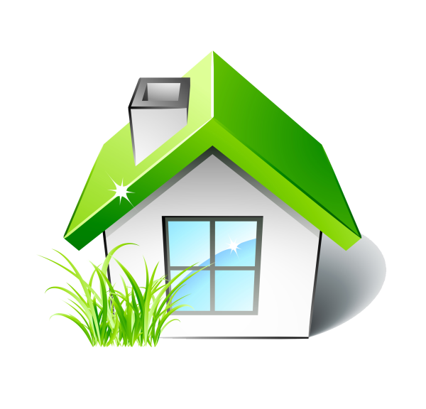 Домик на белом фоне