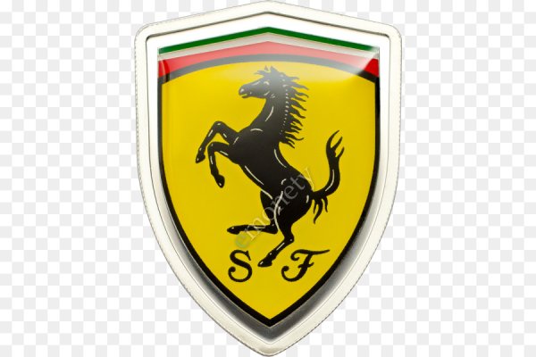 Ferrari логотип на прозрачном фоне