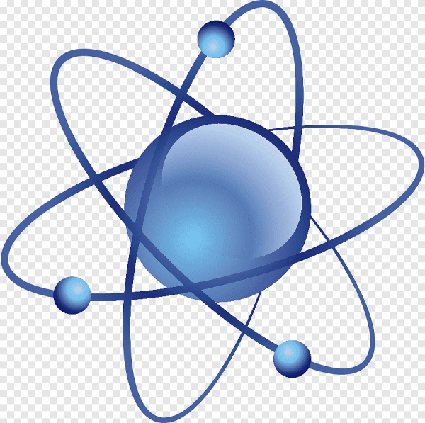 Атом на белом фоне