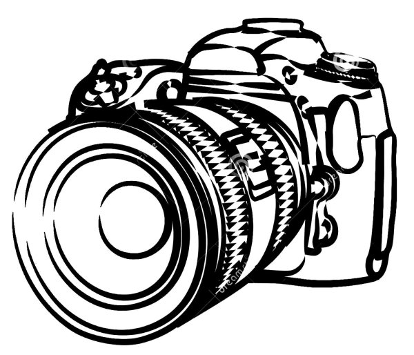 Фотоаппарат сбоку вектор