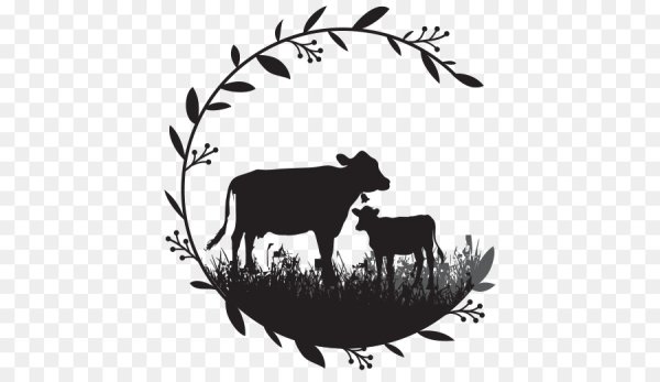 Теленок силуэт