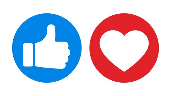 Значок лайки на белом фоне