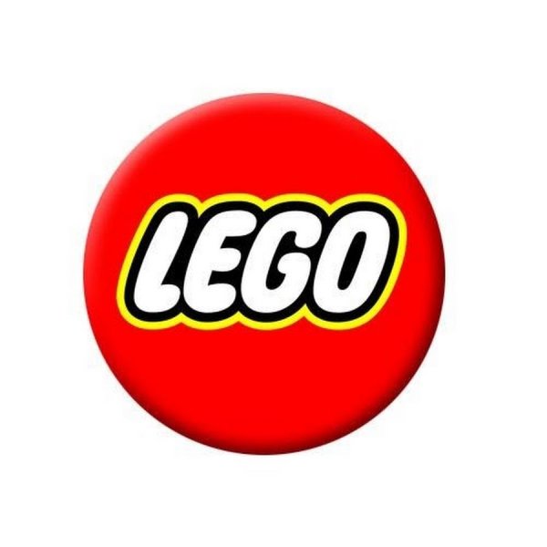 «Логотип Lego на красном фоне» — картинка создана в Шедевруме