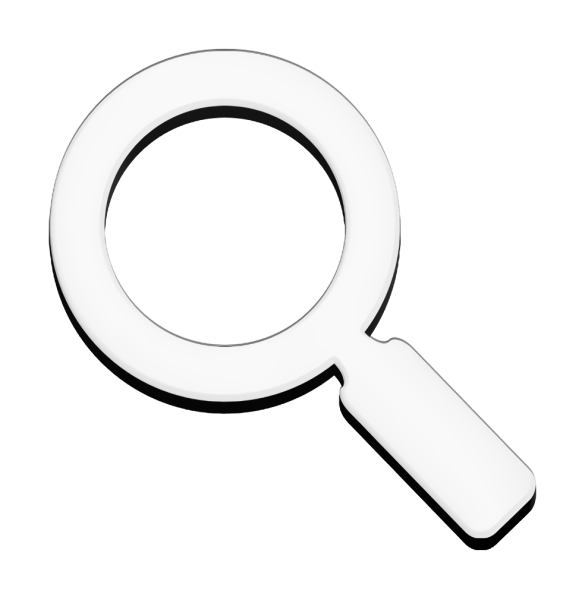 Значок лупы на белом фоне