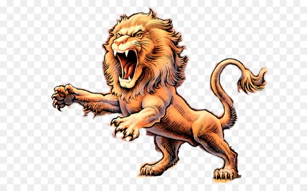 Лев в прыжке