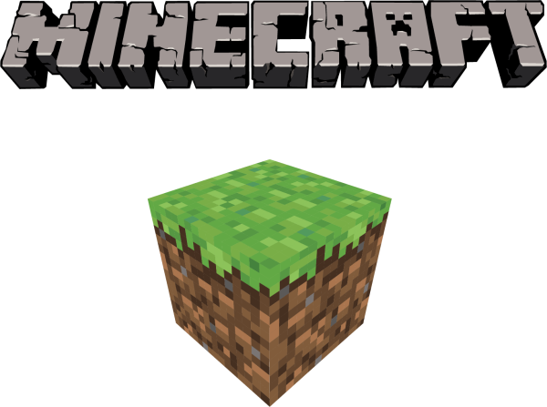 Майнкрафт логотип на белом фоне