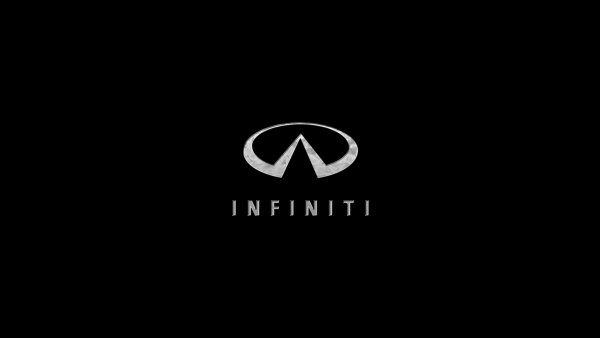 Infiniti логотип на черном фоне