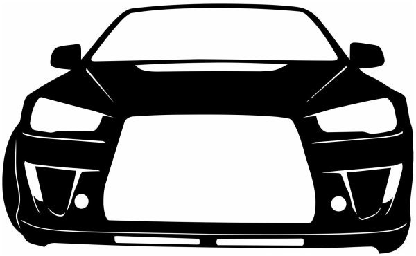 Очертания машины спереди