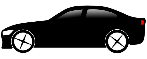 Черный силуэт автомобиля