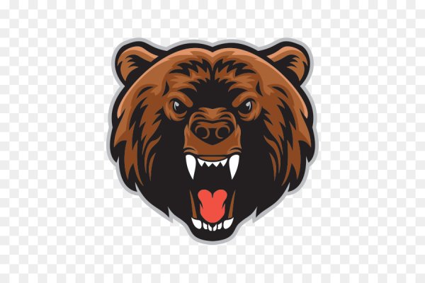 Злой медведь без фона