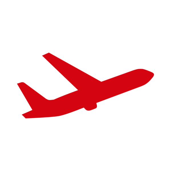 Красный самолет на белом фоне