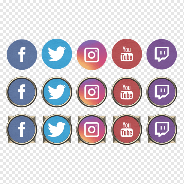 Круглые значки социальных сетей